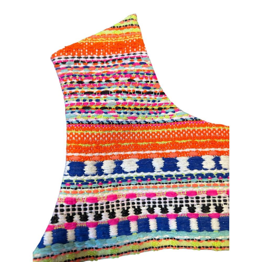 PERSIFOR Black Sleeveless Embroidered Tweed Woven Textile Dress Women's SMALL - Picture 4 of 6